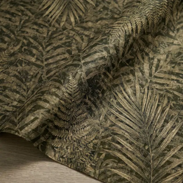 Vintage-Tropical-Palm-Foliage-for-Mural-Dark-Olive-Textured-超细纹工笔双宫-整体