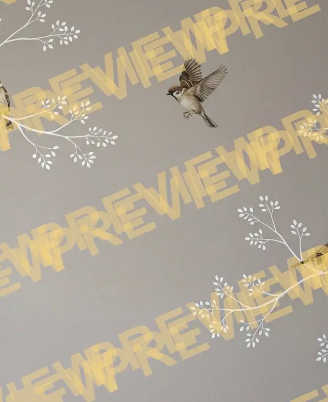 Modern-Botanical-Birds Commercial-Space Neutral-Elegant - Detail Crop 3