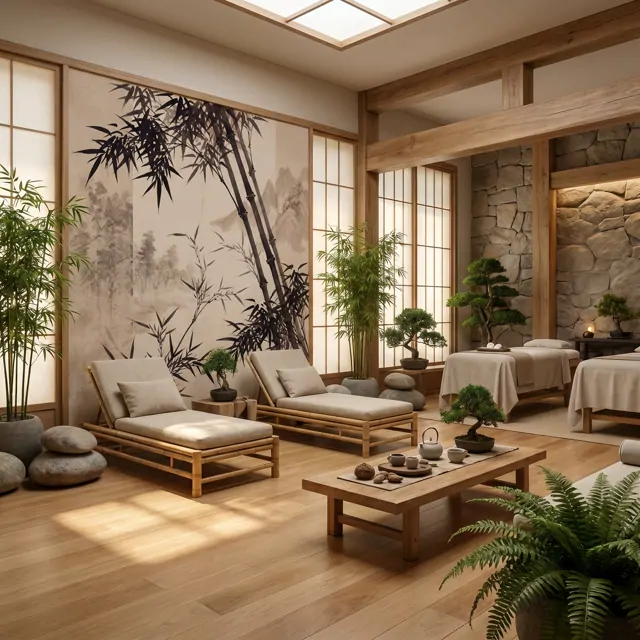 Sumi-e Bamboo 08 - 高级SPA会所