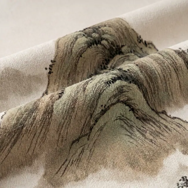 Ink-Wash Landscape Material Detail - Ultra-fine Chenille 2