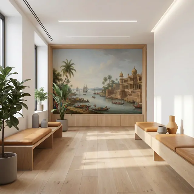 Company-School Indian Heritage Waterfront Palace Panorama - 北欧风格会所走廊
