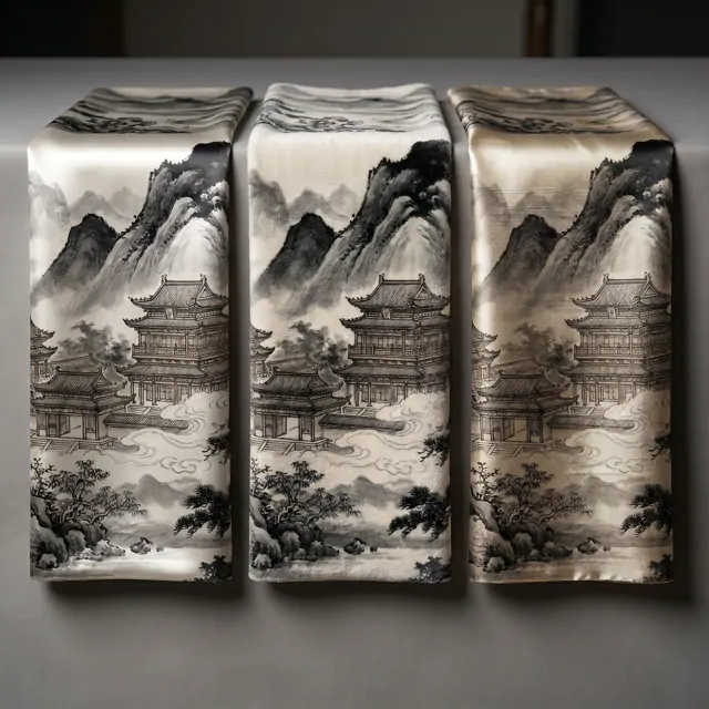 Ink-Wash Celestial-Pavilions for Mountain-Mist Monochrome-Classical Material-Comparison-01
